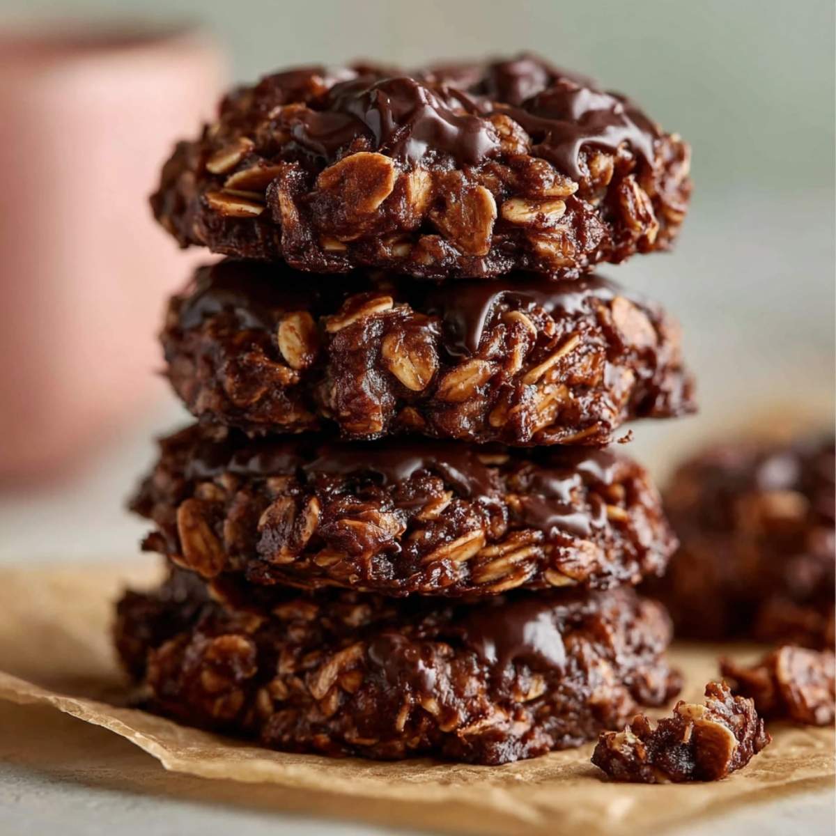 chocolate peanut butter no bake cookies