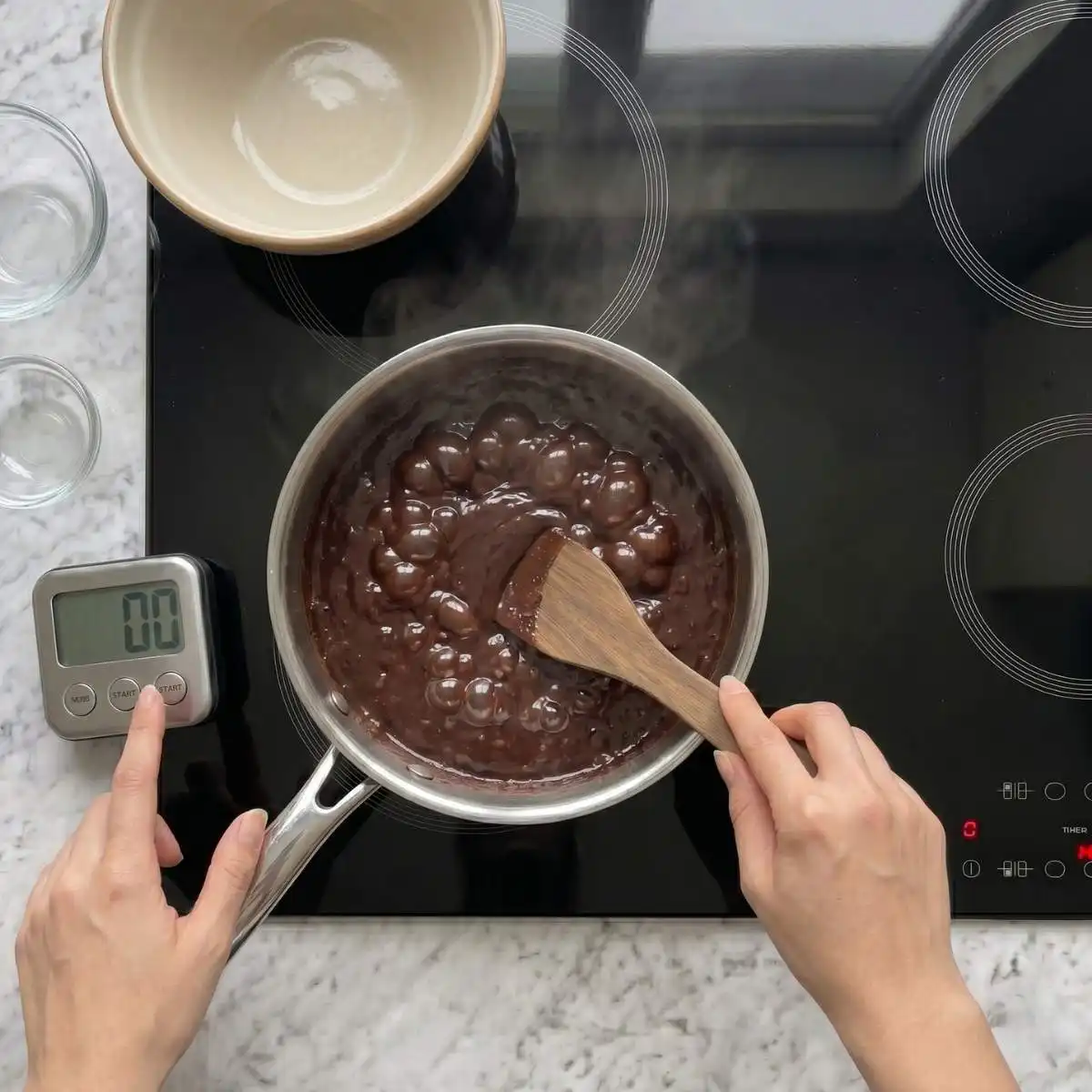 chocolate peanut butter no bake cookies step-4