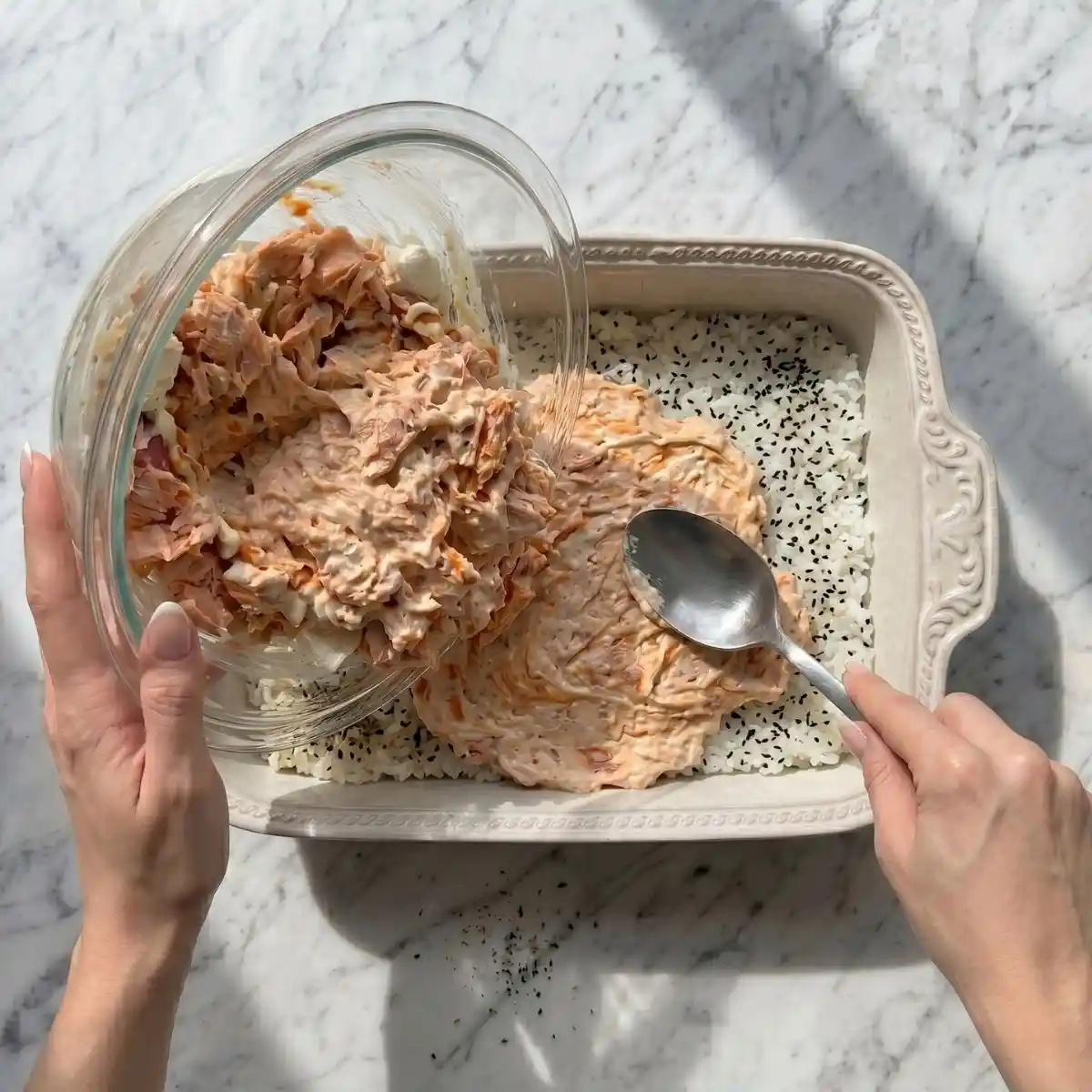 salmon sushi bake step-5