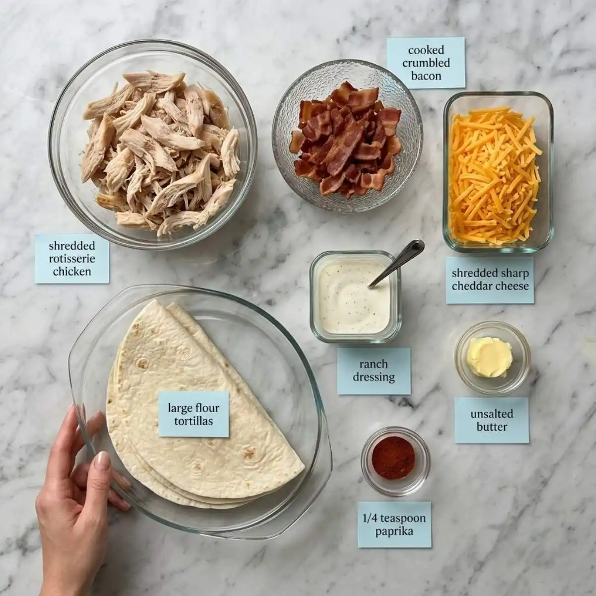chicken bacon ranch quesadilla ingredient