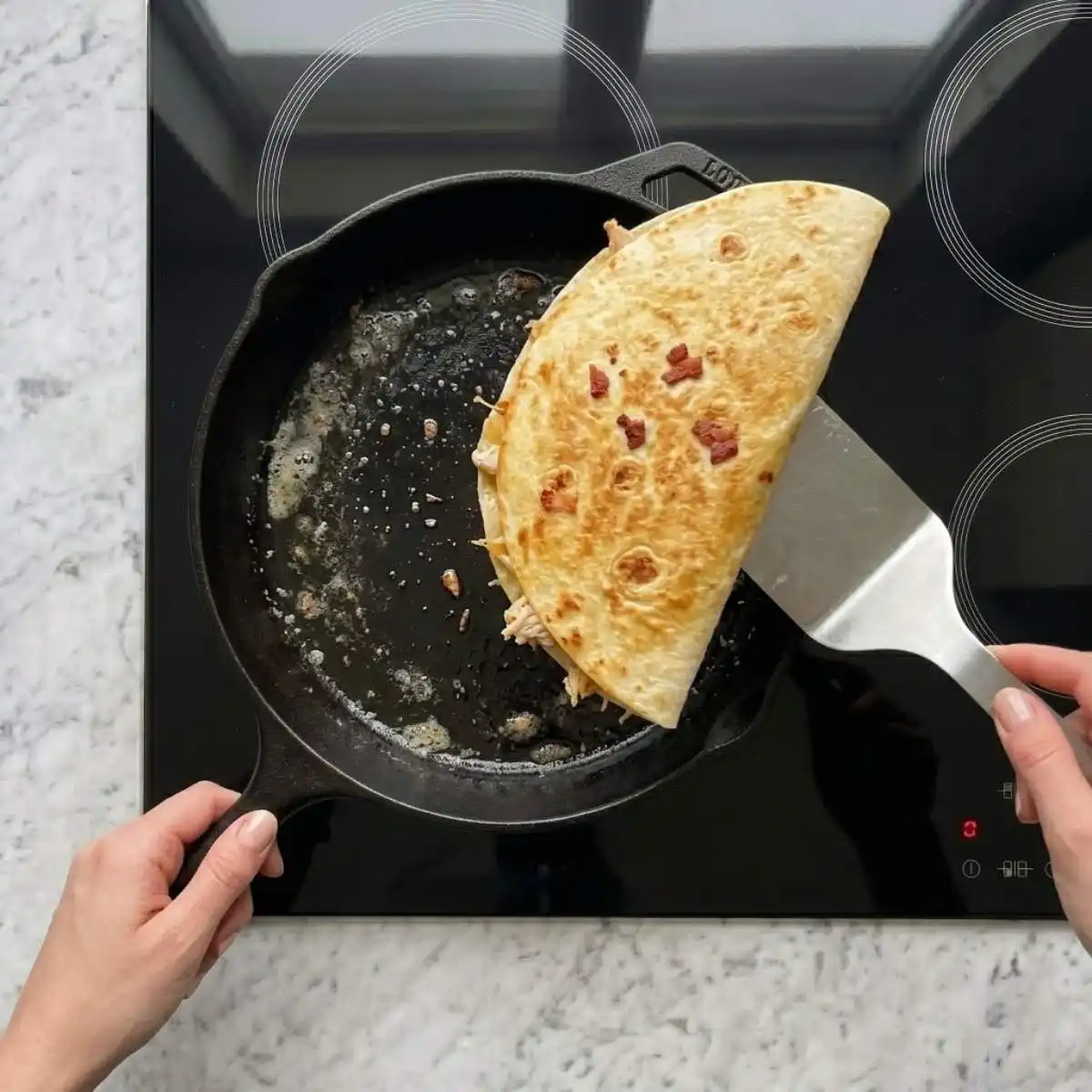 chicken bacon ranch quesadilla step-7