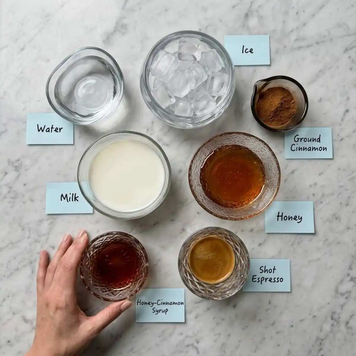 iced honey cinnamon latte ingredient
