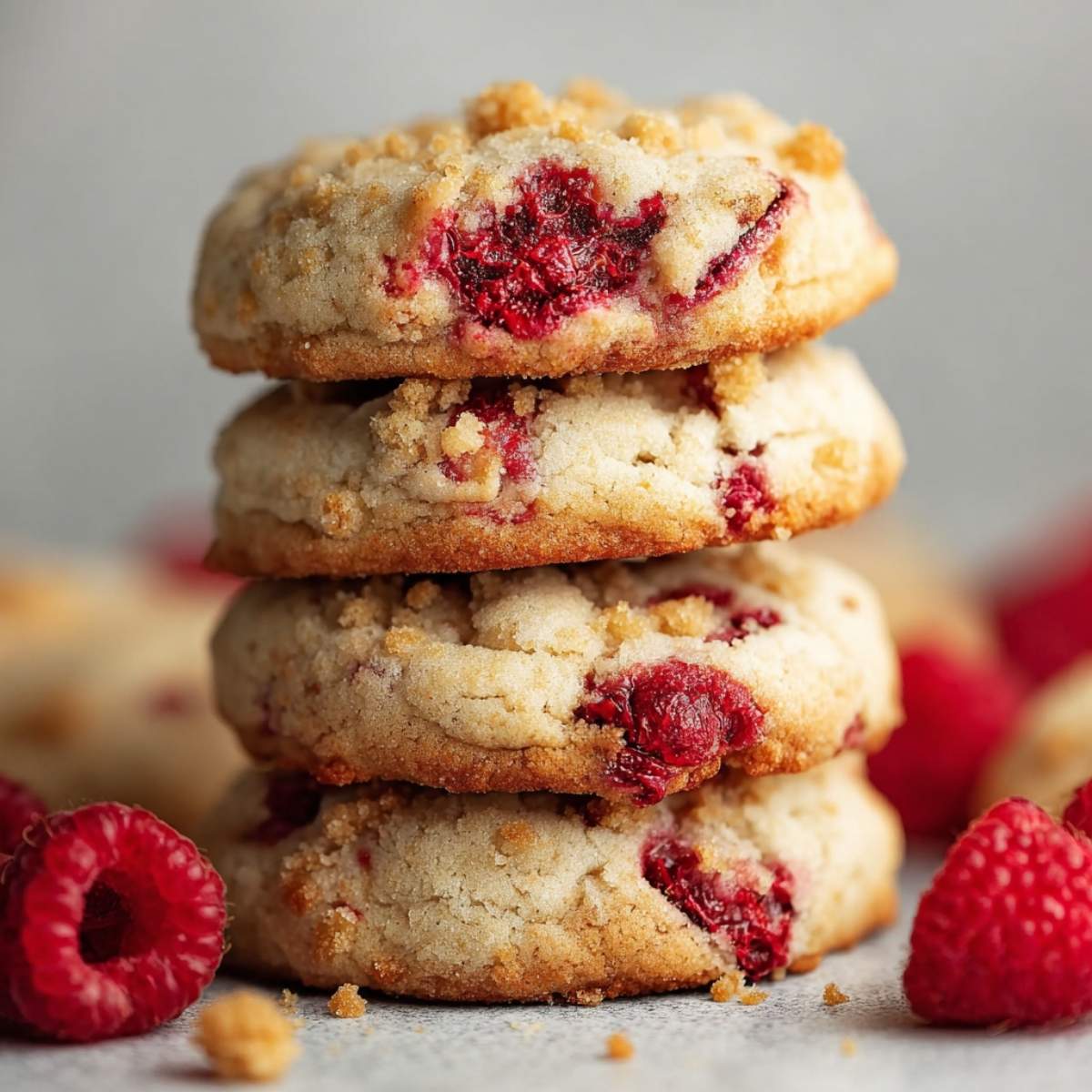 raspberry cheesecake cookies