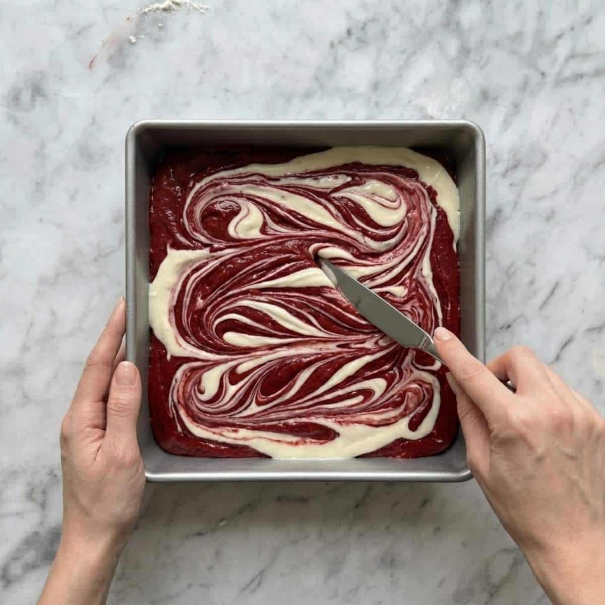 red velvet cheesecake brownies step-6