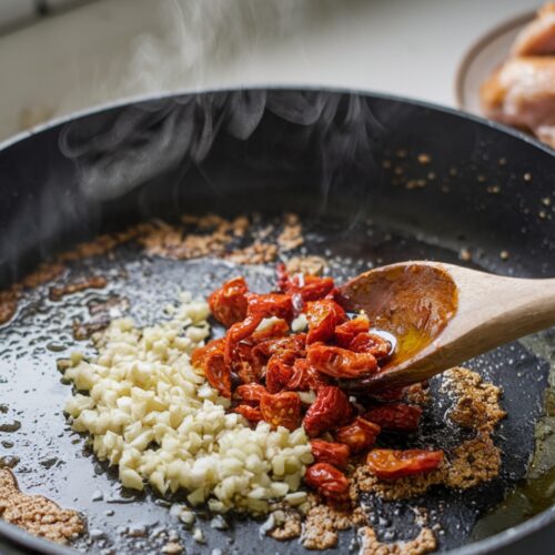 step2-saute-garlic-sundried-tomatoes