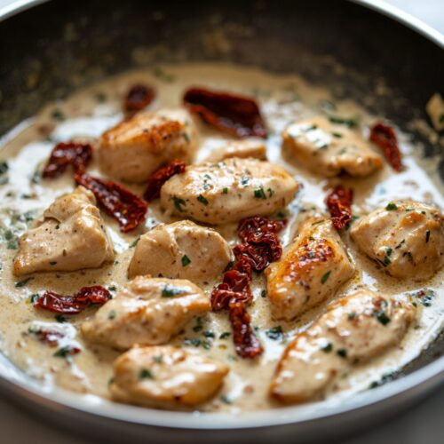 step3-pouring-cream-broth-marry-me-chicken-pasta